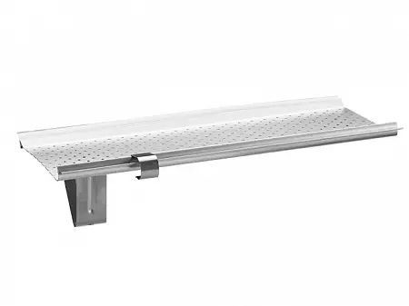 Сетка желоба в комплекте N (Алюминий) (Длина 2 м.п.) (В комплекте:  (1 Сетка + 4 Опоры + 4 Клипсы) 150х100