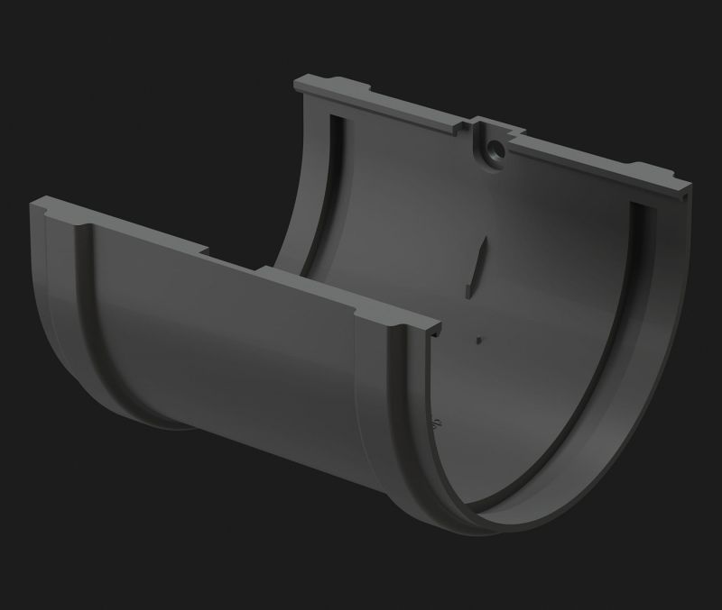 Docke / Деке PREMIUM Соединитель желобов, Графит