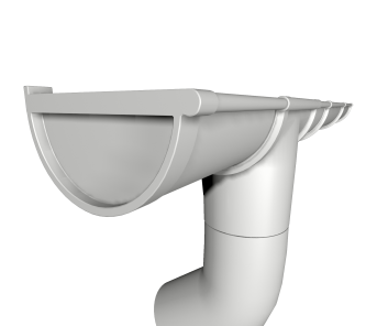 Murol Воронка желоба центральная 125/80 на резиновых уплотнителях