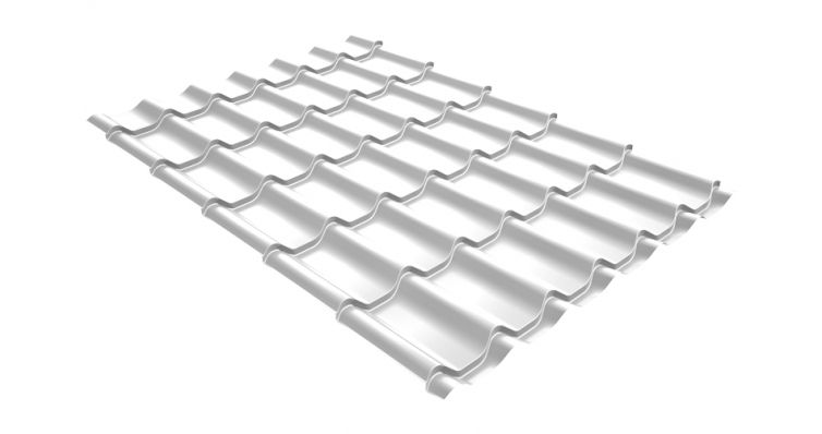 Металлочерепица Grand Line Classic Satin RAL 9003 сигнальный белый