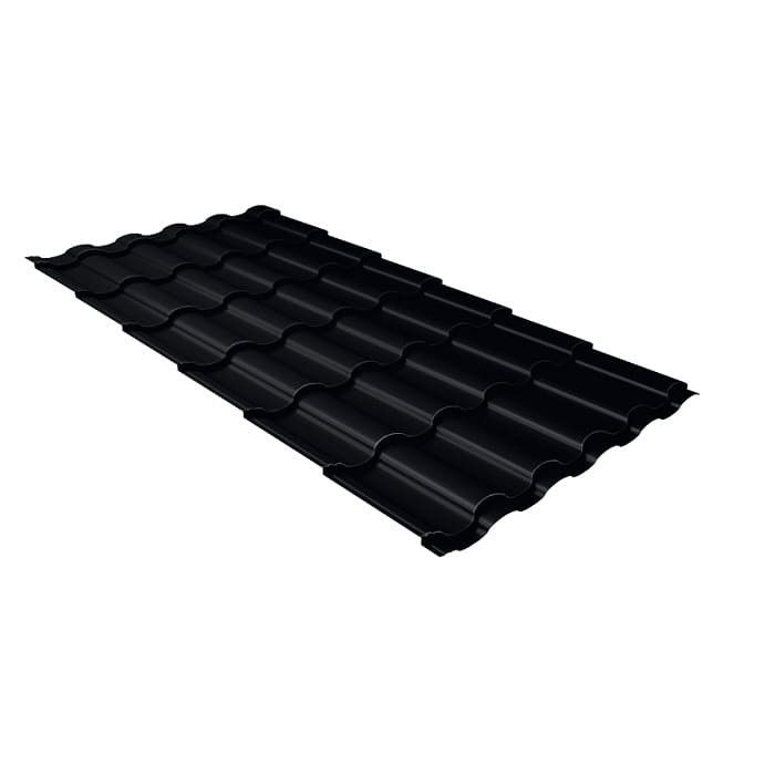 Металлочерепица Grand Line Kamea PurPro Matt 275 RAL 9005 черный