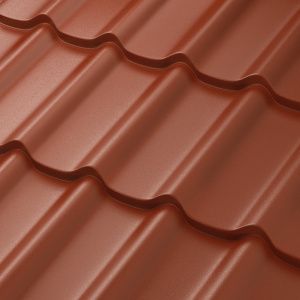 Металлочерепица Стокгольм XXL PE МАТТ 0,45мм, цинк 140 гр/кв.м. (лист 1185х475 мм)