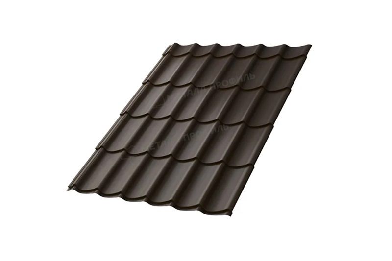 Металлочерепица МП Ламонтерра ХL Полиэстер (эконом) RAL8017 шоколад