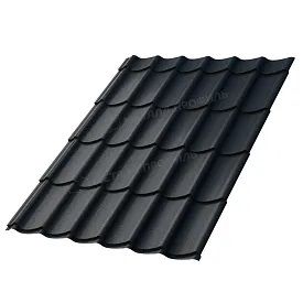 Металлочерепица МП Ламонтерра ХL VikingMP RAL9005 Черный темный