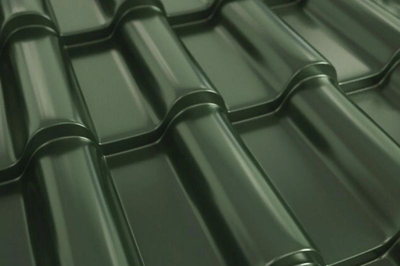 Металлочерепица МП Монтерроса-SL PURMAN Светло-зеленый металлик