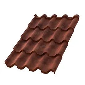 Металлочерепица МП Монтерроса-S Cloudy Терракотовый