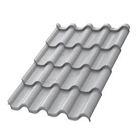 Металлочерепица МП Монтерроса-Х NormanMP RAL9006 Белый алюминий