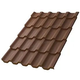 Металлочерепица МП Трамонтана-SL VikingMP® E RAL8004 Коричневая медь