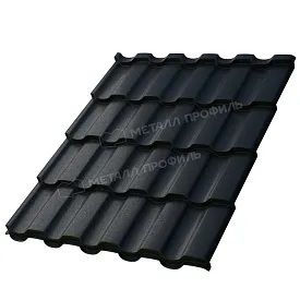 Металлочерепица МП Монтекристо-M VikingMP® E RAL9005 Черный темный