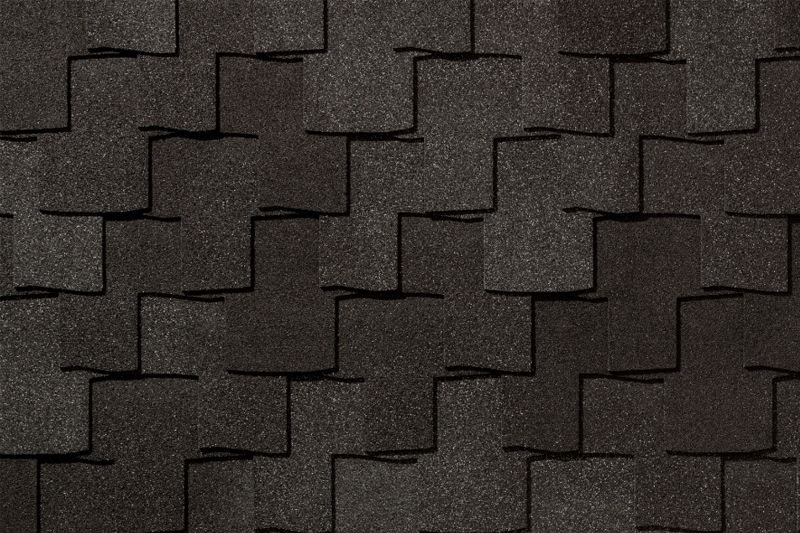 Гибкая черепица Shingle Roofshield Premium Фьюжн Черный янтарь