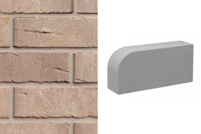 Печной кирпич фигурный Konigstein Уэльс Грау 250*120*65 мм