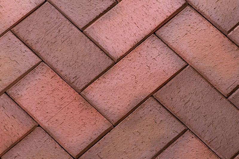 Клинкерная брусчатка ЛСР Ноттингем красный флэш, 200*100*50 мм