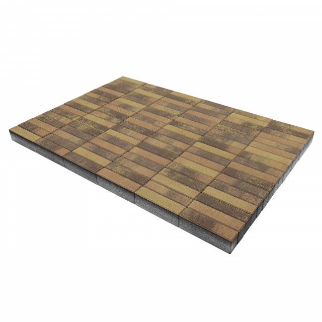 Тротуарная плитка Braer Паркет, Color Mix "Прайд", h 60 мм