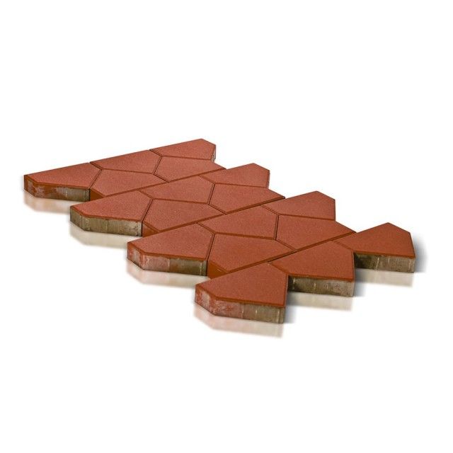 Тротуарная плитка Braer Тиара, красный