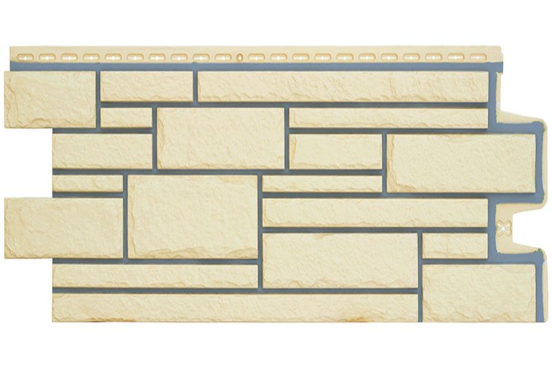 Фасадная панель Grand Line Камелот Design бежевый со швом