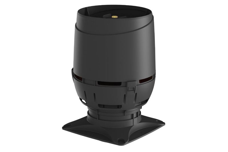 FLOW 125S вент. выход + основание 250x250 черный VILPE