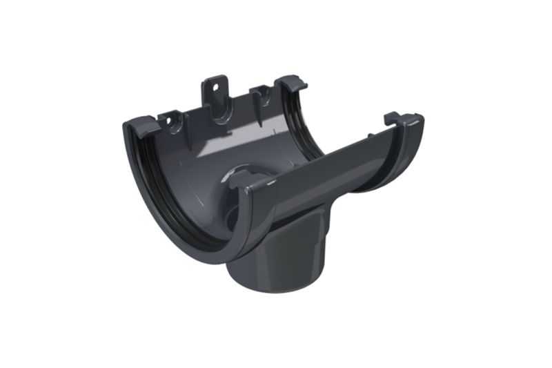 Водосточная система FINEBER Воронка желоба D80 Графит