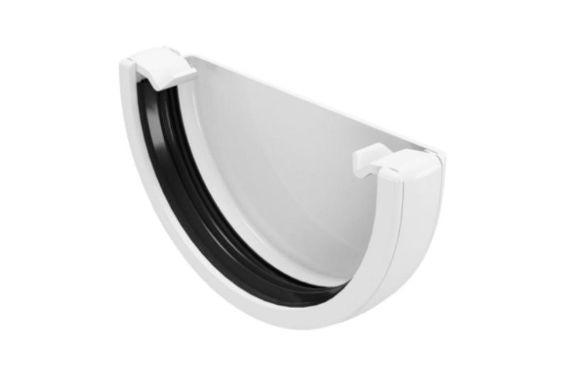 Водосточная система FINEBER Заглушка желоба универсальная Белый