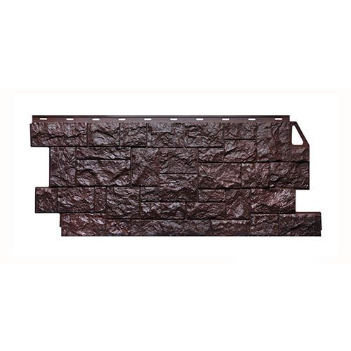 Фасадная панель Fineber Камень дикий, коричневый