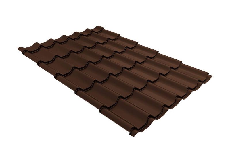 Металлочерепица Grand Line Classic Atlas X RR 32 темно-коричневый