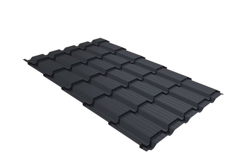 Металлочерепица Grand Line Quadro Profi Satin RAL 3011 коричнево-красный