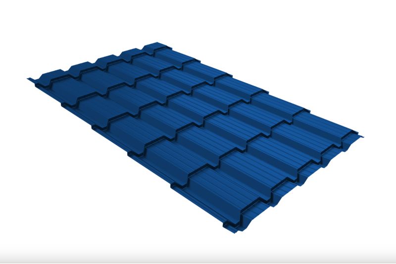 Металлочерепица Grand Line Quadro Profi Satin RAL 6005 зеленый мох