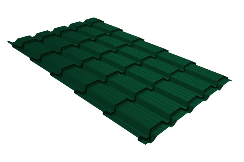 Металлочерепица Grand Line Quadro Profi Satin RAL 7004 сигнальный серый