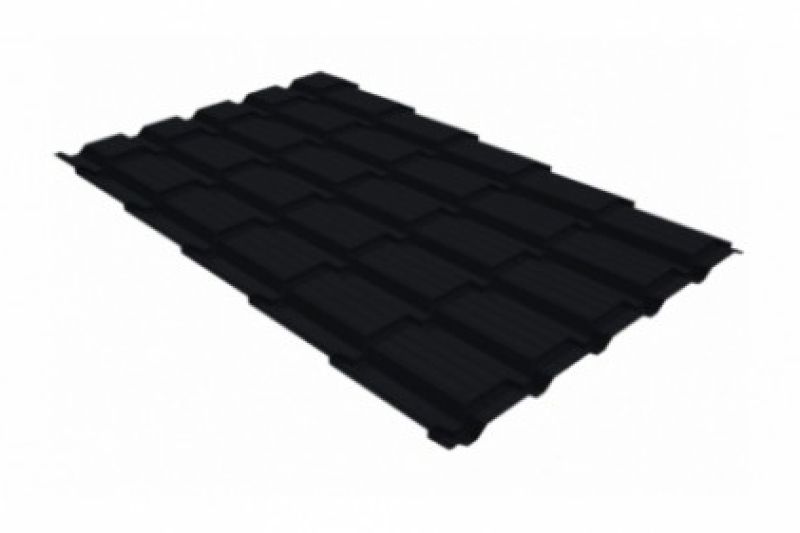 Металлочерепица Grand Line Quadro Profi Velur X RAL 9005 черный