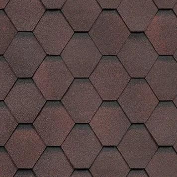Гибкая черепица Shinglas (Шинглас) Классик Кадриль Гранат