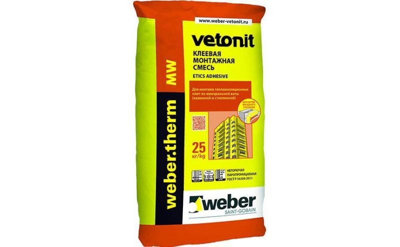 Армировочно-клеевая смесь для теплоизоляции weber.therm MW, 25 кг