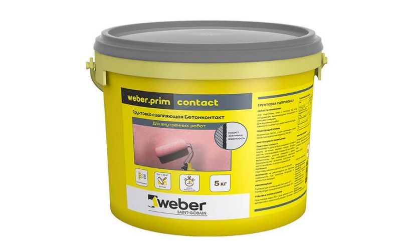 Грунтовка акриловая weber.prim contact, 5 кг