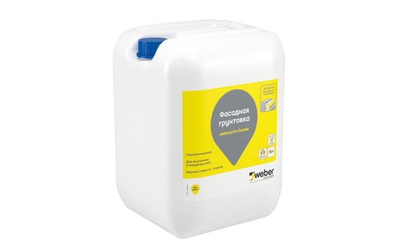 Грунтовка паропроницаемая фасадная weber.prim fasade, 10 л