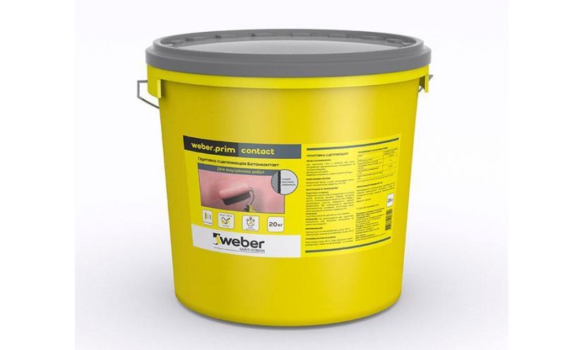 Грунтовка акриловая weber.prim contact, 20 кг