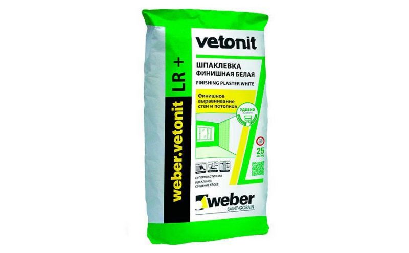 Шпаклевка финишная weber.vetonit LR+, белая, 5 кг
