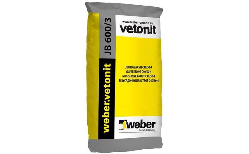 Безусадочный раствор weber.vetonit JB 600/3, 25 кг