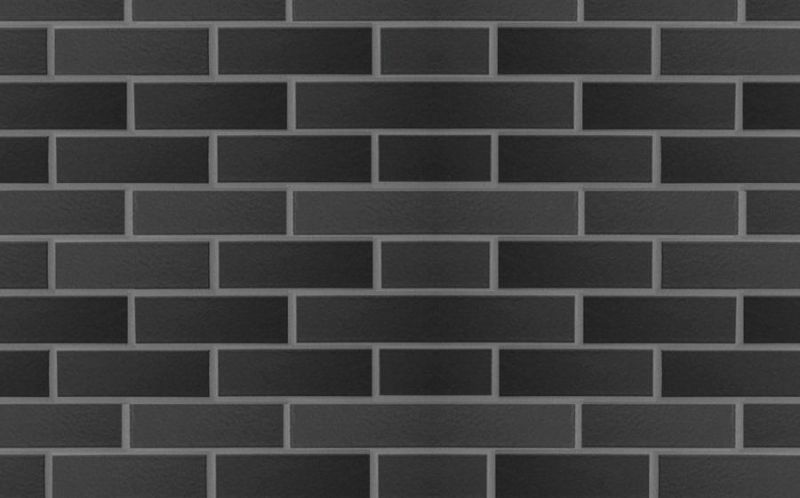 Клинкерная облицовочная плитка ABC NF10 Schwarz matt гладкая, 240*71*10 мм