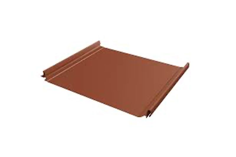 Кликфальц Grand Line 0,45 Drap TX с пленкой на замках RAL 8004 терракота