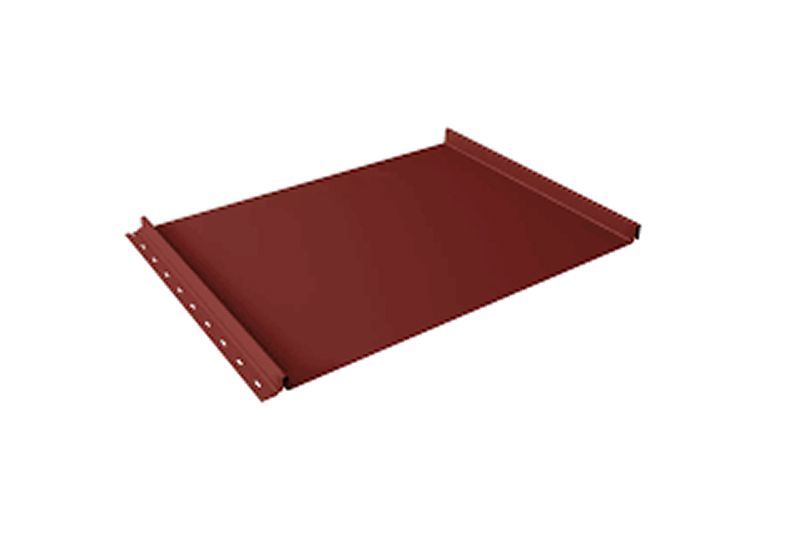 Кликфальц Grand Line 0,5 Satin с пленкой на замках RAL 3009 оксидно-красный