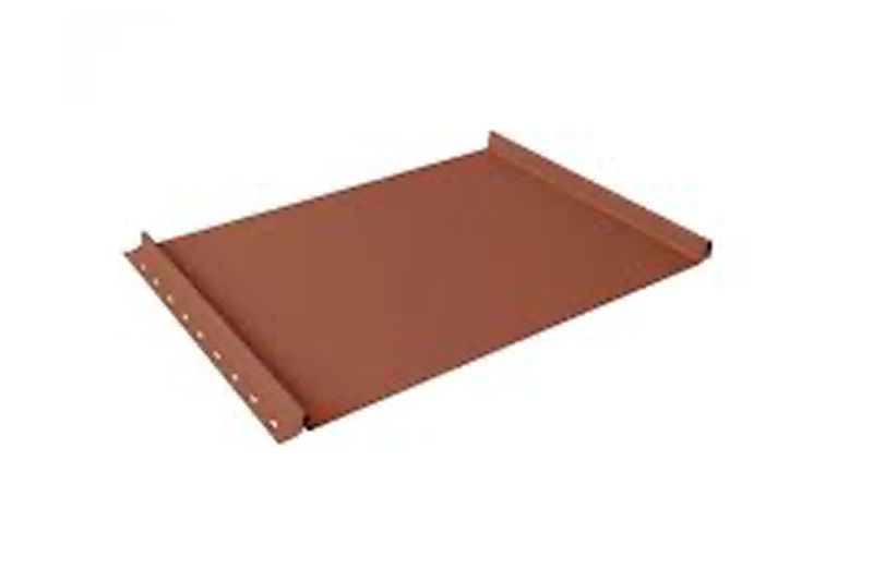 Кликфальц Line Grand Line 0,45 Drap с пленкой на замках RAL 8004 терракота