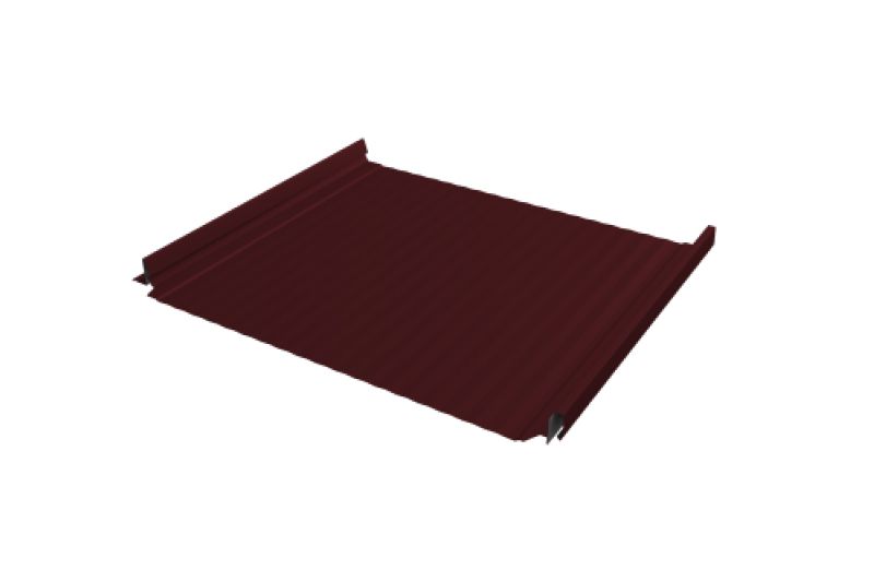 Кликфальц Pro Gofr Grand Line 0,45 Drap с пленкой на замках RAL 3005 красное вино