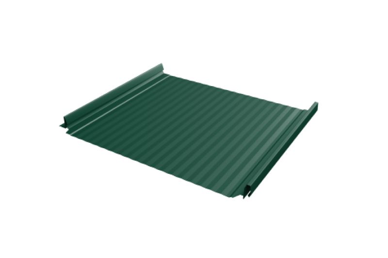 Кликфальц Pro Gofr Grand Line 0,45 Drap ST с пленкой на замках RAL 6005 зеленый мох