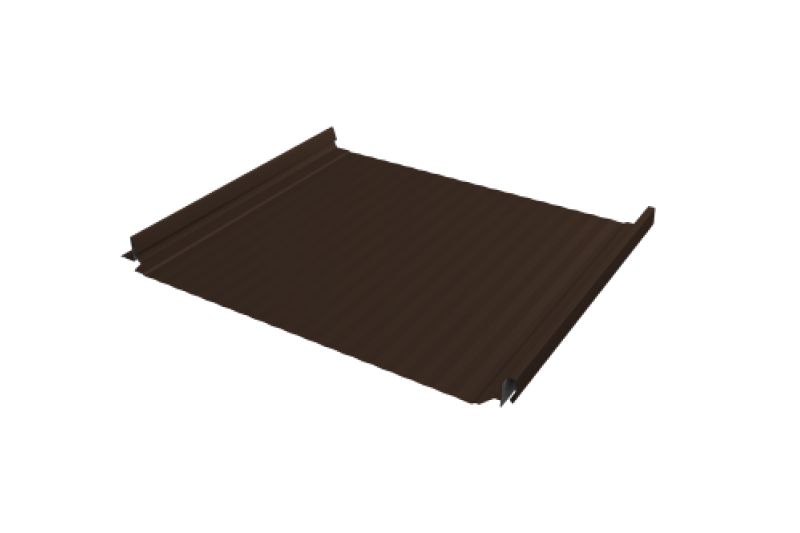 Кликфальц Pro Gofr Grand Line 0,5 Drap TX с пленкой на замках RAL 8017 шоколад