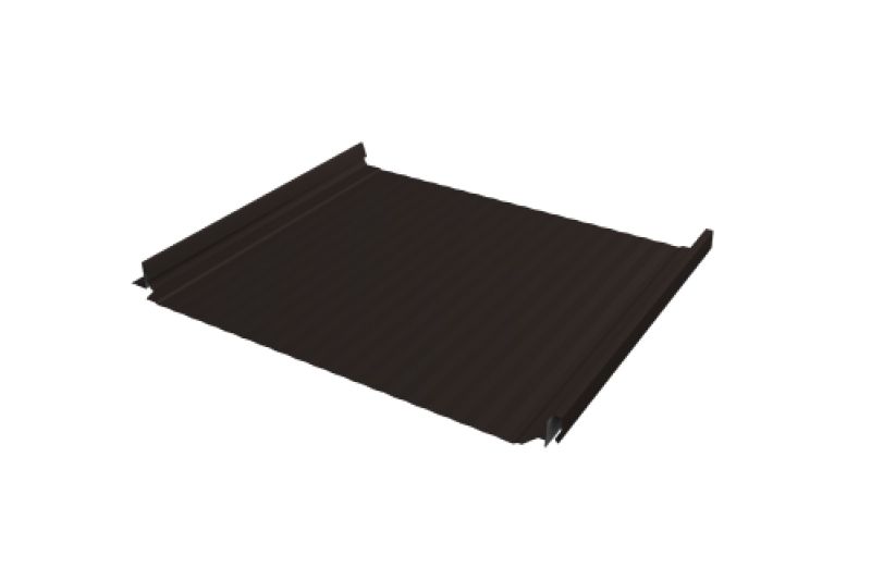 Кликфальц Pro Gofr Grand Line 0,5 PurLite Matt с пленкой на замках RR 32 темно-коричневый