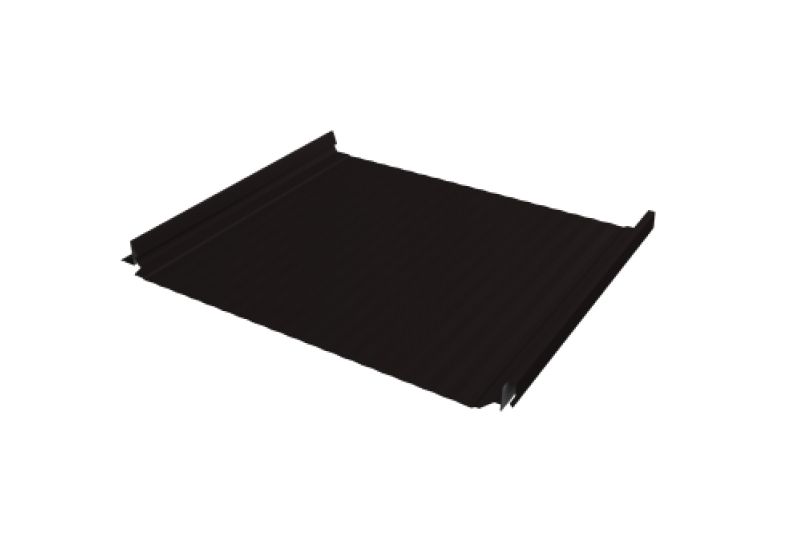 Кликфальц Pro Gofr Grand Line 0,5 PurPro Matt 275 с пленкой на замках RAL 9005 черный