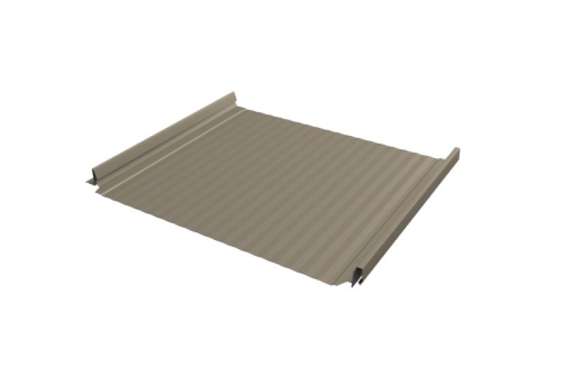 Кликфальц Pro Gofr Grand Line 0,5 Satin с пленкой на замках RAL 1015 светлая слоновая кость