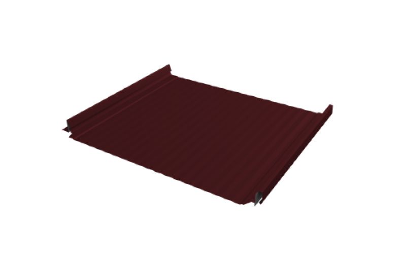 Кликфальц Pro Gofr Grand Line 0,5 Satin с пленкой на замках RAL 3005 красное вино