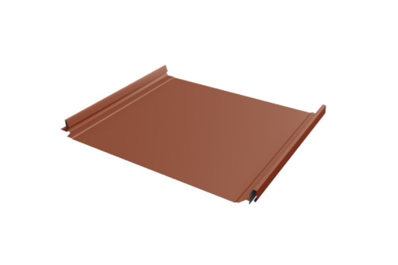 Кликфальц Pro Line Grand Line 0,5 PurLite Matt с пленкой на замках RAL 8004 терракота