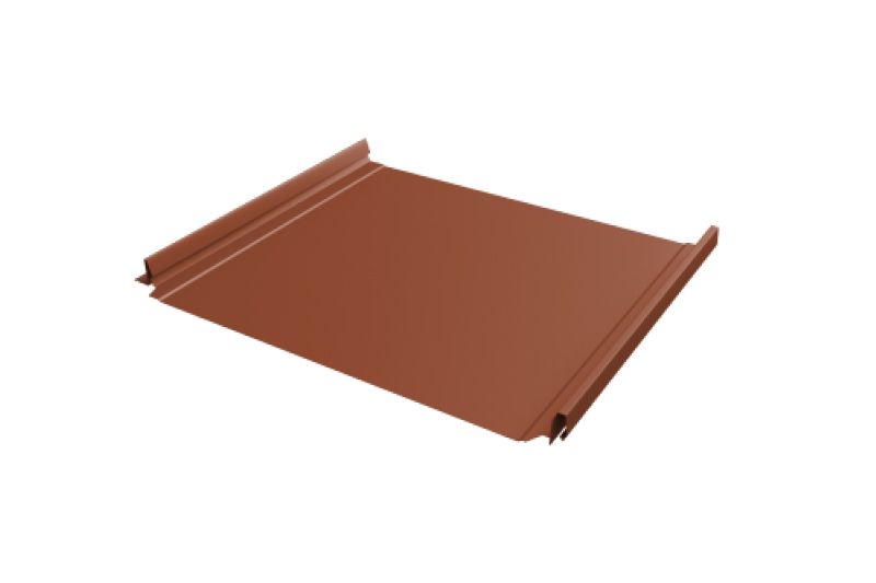 Кликфальц Pro Line Grand Line 0,5 Velur X с пленкой на замках RAL 8004 терракота