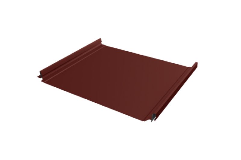 Кликфальц Pro Line Grand Line 0,45 PE с пленкой на замках RAL 3009 оксидно-красный