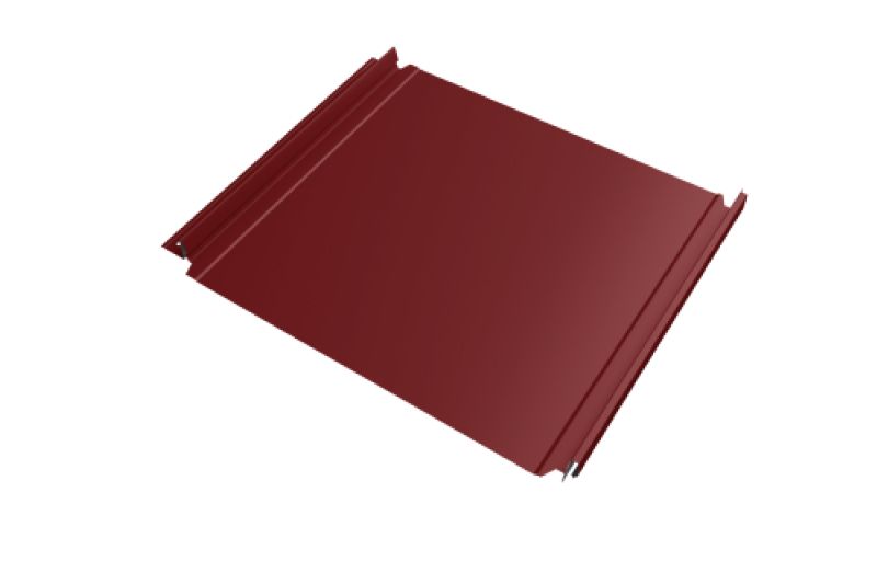 Кликфальц Double Pro Grand Line 0,45 PE с пленкой на замках RAL 3011 коричнево-красный